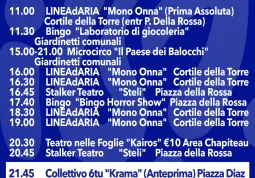 Il programma del 28 agosto